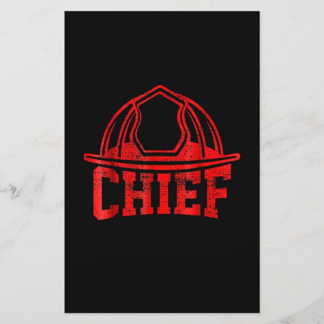 Papeterie Cadeau pompier | Cadeaux de pompier en chef (Devant)