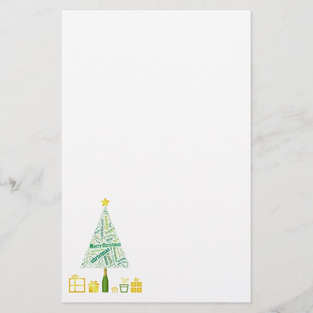 Papeterie Cadeaux de Noël vert (Devant)