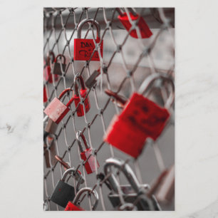 Papeterie Cadenas d'amour rouges