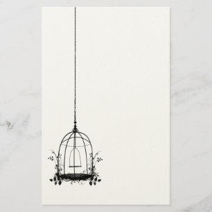 Papeterie Cage d'oiseaux Vintage rustique