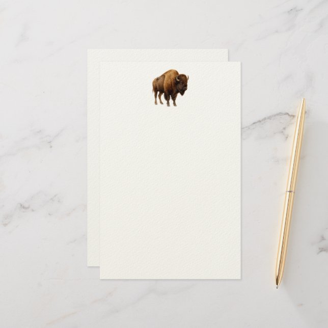 Papeterie Cahier de notes Buffalo aquarelle (Devant/Arrière en situation)