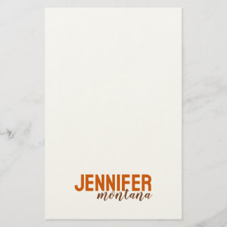 Papeterie Calligraphie Elegant Plain Ajouter son propre nom