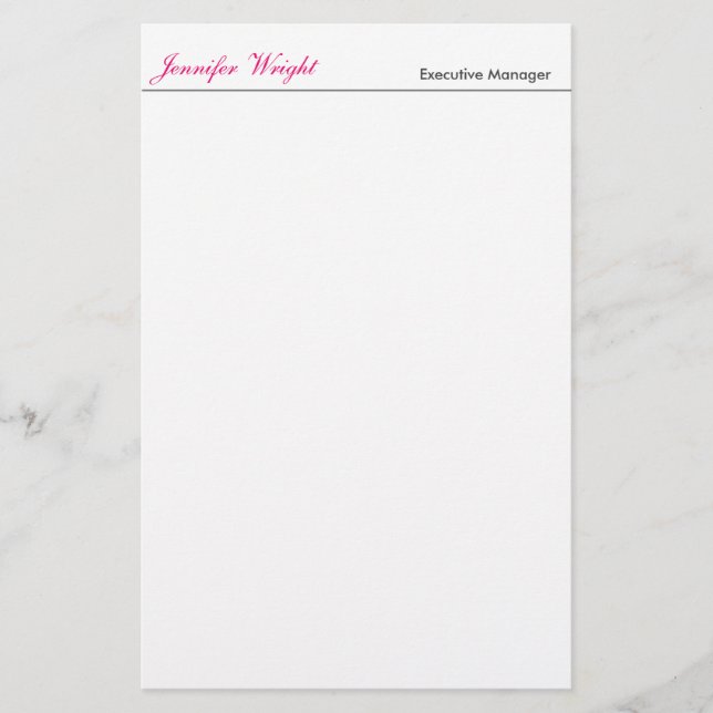 Papeterie Calligraphie élégante minimaliste professionnelle (Devant)