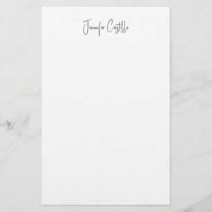 Papeterie Calligraphie minimaliste blanche simple
