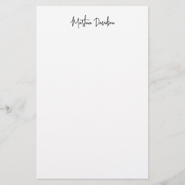 Papeterie Calligraphie minimaliste moderne (Devant)