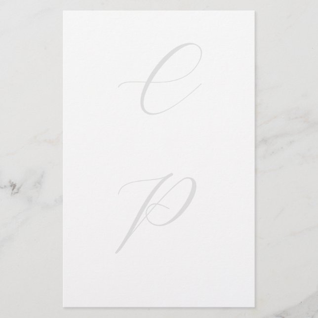 Papeterie Calligraphie monogramme moderne Nom simple (Devant)