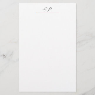 Papeterie Calligraphie Monogrammée Moderne Simple Nom Plain