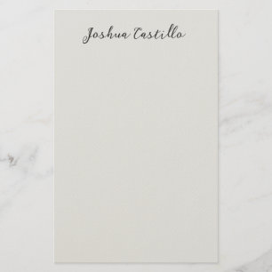 Papeterie Calligraphie Simple Gris Nom Professionnel
