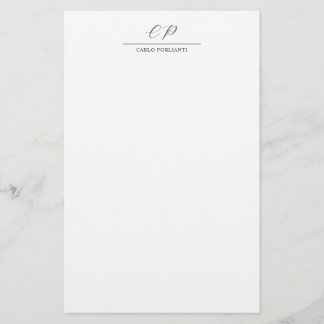 Papeterie Calligraphie simple moderne avec monogramme person