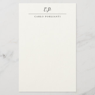 Papeterie Calligraphie simple moderne avec monogramme person