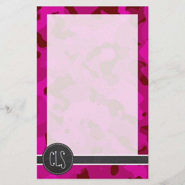 Papeterie Camo Deep Cerise; Camouflage; Chalboard (Devant)