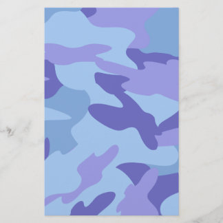 Papeterie camouflage bleu / Papier craft