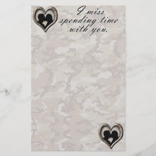 Papeterie Camouflage Kissing Couple Missing You