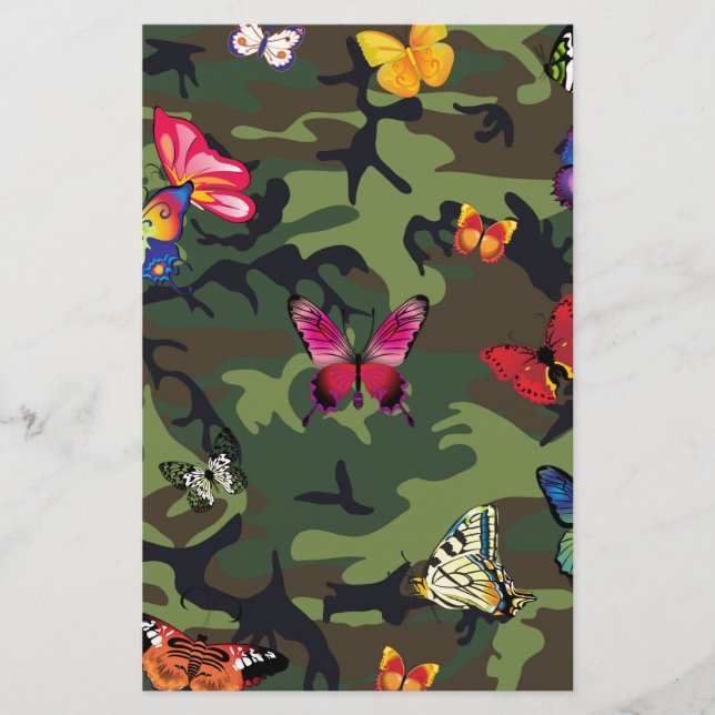Papeterie camouflage papillon (Devant)