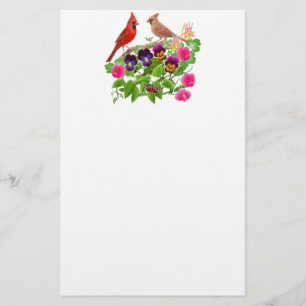 Papeterie Cardinal Birds in the Garden Stationery