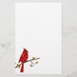 Papeterie Cardinal Rouge, l&#39;oiseau de No&#235;l