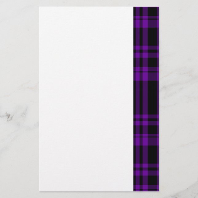 Papeterie Carreaux Violet Punky (Devant)