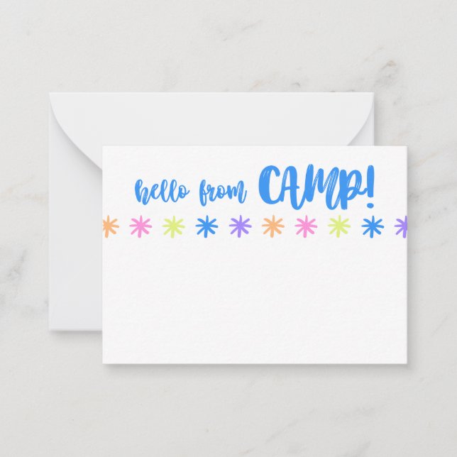 papeterie carte de correspondance de camping ! (Devant)