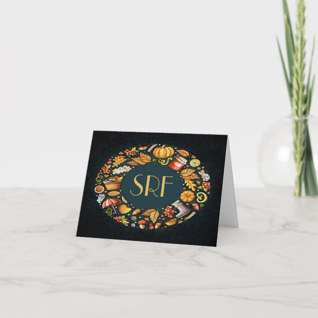 Papeterie Carte pour notes d'automne (Devant)