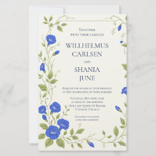 Papeterie Carton d'invitation de mariage à la fleur de gloir