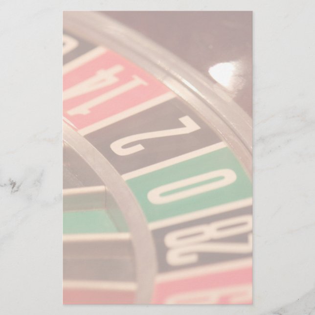Papeterie Casino Roulette Roulette Roulette Roue Vintage Sty (Devant)