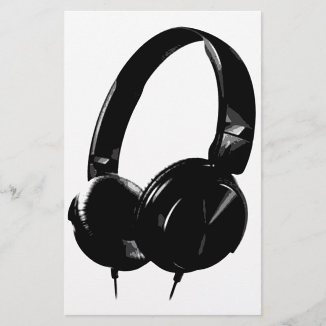 Papeterie Casque audio Pop Art (Devant)