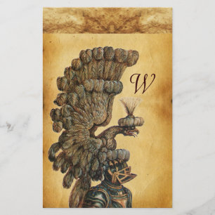 PAPETERIE CASQUE DE CHEVALIER ANTIQUE AVEC PARC D'AGLE