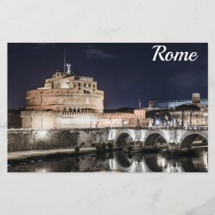 Papeterie Castel Sant Angelo la nuit à Rome