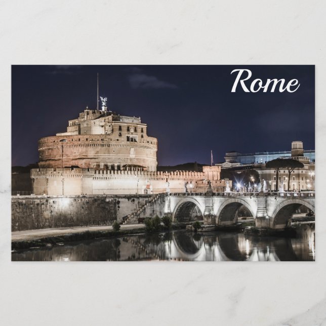 Papeterie Castel Sant Angelo la nuit à Rome (Devant)