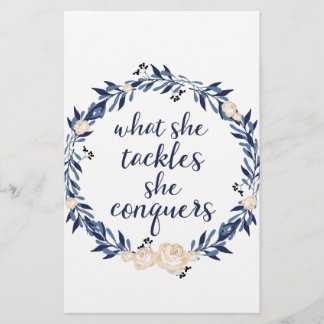 Papeterie Ce qu'elle aborde elle conquiert