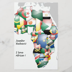 Papeterie Célébration de l'Afrique dans le design des drapea