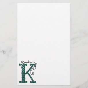 Papeterie celtique de la lettre K