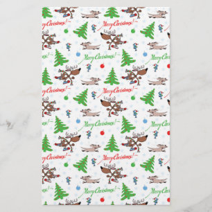 Papeterie cerf de Noël fou