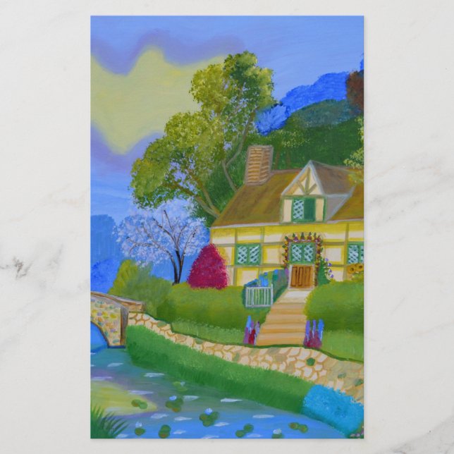 Papeterie Chalet de printemps (Devant)