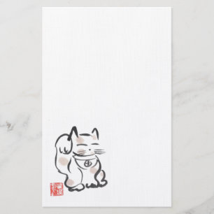 Papeterie chanceuse de chat de Maneki Neko