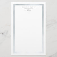Charme Botanique Monogramme Argent