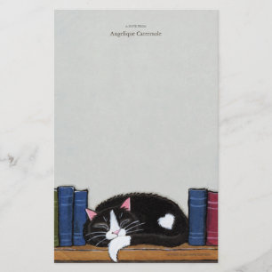 Papeterie Chat de l'amour   de livre sur un papier de note