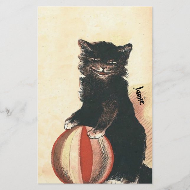 Papeterie Chat noir HALLOWEEN Vintage (Devant)