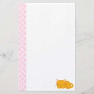 Papeterie Chat Tabby Orange Dormant