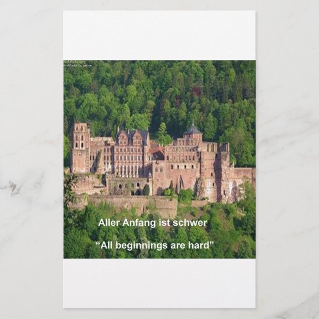Papeterie Château de Neuschwanstein Francfort & Citation all (Devant)