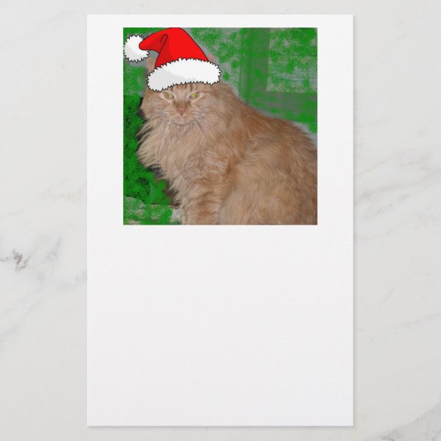 Papeterie Chaton orange tabby Joyeux Noël (Devant)