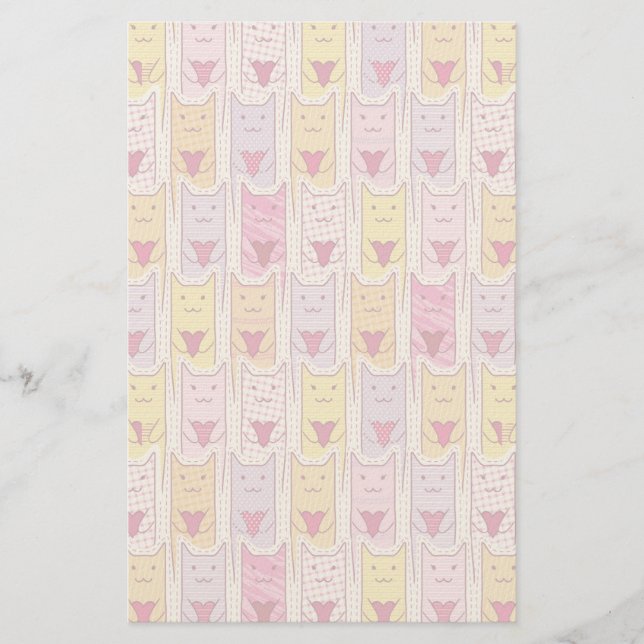 Papeterie Chats mignons aux coeurs amoureux (Devant)
