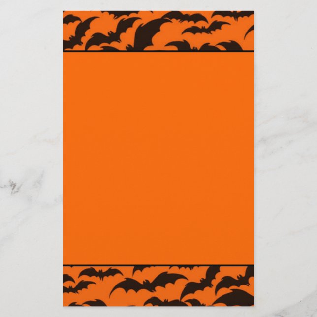 Papeterie Chauve-souris noire Halloween (Devant)