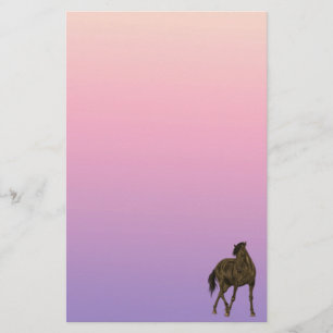 Papeterie Cheval Brown en papier à papier à lettres