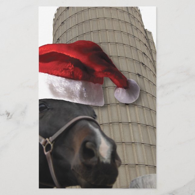 Papeterie Cheval de la ferme de Noël (Devant)