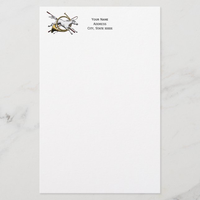 Papeterie Cheval Equestre Préppy Jumping à travers la couleu (Devant)