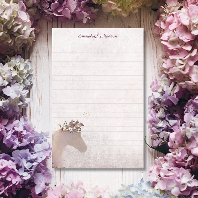 Papeterie Cheval Tan Dreamy Boho Chic Monogramme (Créateur téléchargé)