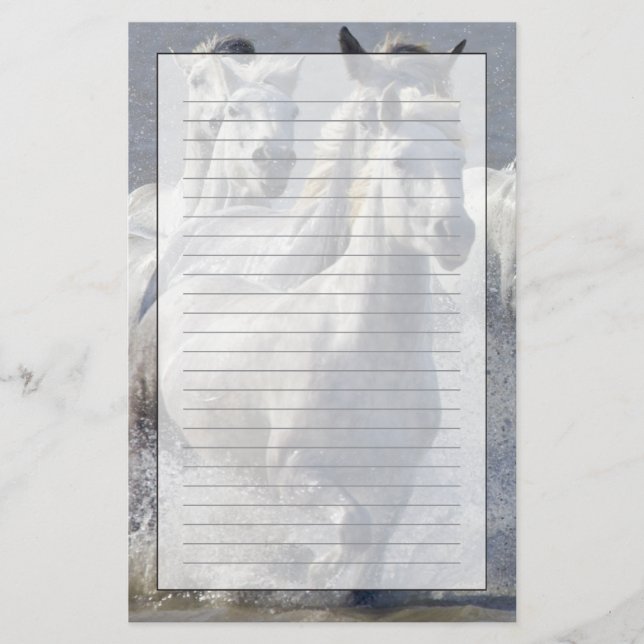 Papeterie Chevaux de Camargue fonctionnant sur le marécage (Devant)