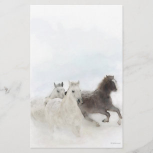 Papeterie Chevaux de neige - stationnaires