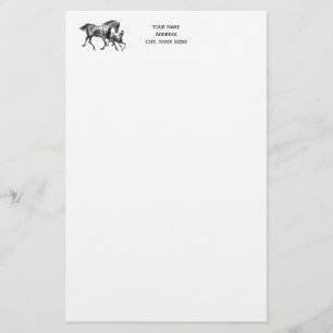 Papeterie Chevaux Mère Papier d'écriture de poulain